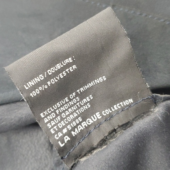 Lamarque BLUE Suede Leather Jacket Size 4 - Picture 5 of 15